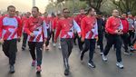 Potret Kapolri hingga Mahfud Md Meriahkan Bhayangkara Fun Walk di Monas