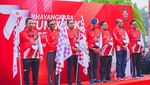 Potret Kapolri hingga Mahfud Md Meriahkan Bhayangkara Fun Walk di Monas