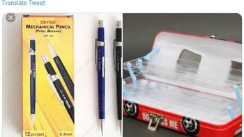 Pensil diraut? Apa itu? Kan ada pensil mekanik. Foto: Twitter/zaviera_18