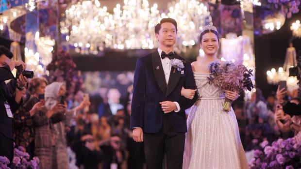 Resepsi pernikahan Kevin Sanjaya dan Valencia Tanoesoedibjo di Park Hyatt Jakarta.
