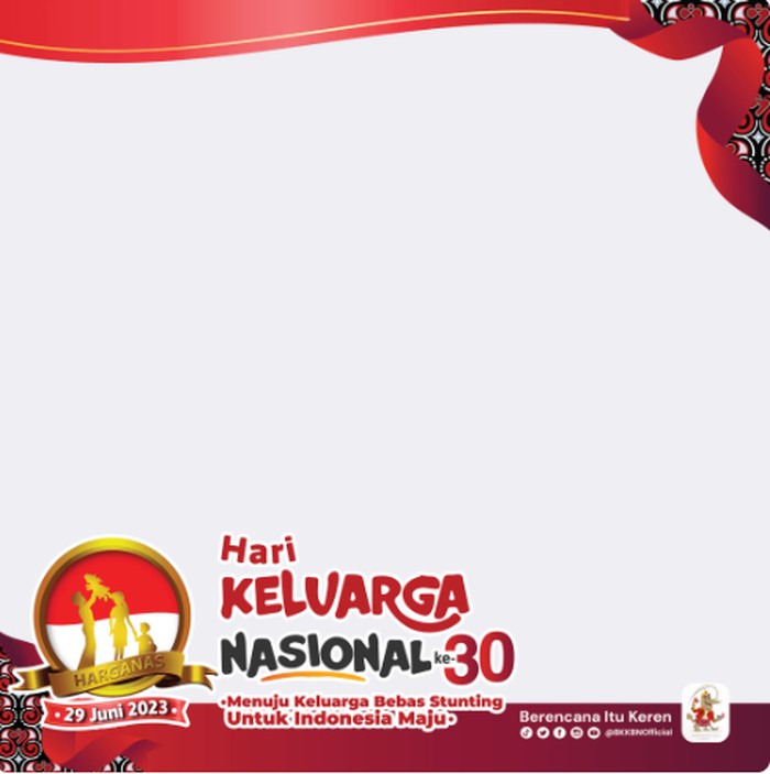 Hari Keluarga Nasional 29 Juni diinisiasi oleh Badan Kependudukan dan Keluarga Berencana Nasional (BKKBN). Simak daftar twibbon Hari Keluarga Nasional 2023!