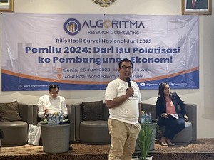 Simulasi Capres Algoritma: Ganjar 34%, Prabowo 30,8% dan Anies 22,1%
