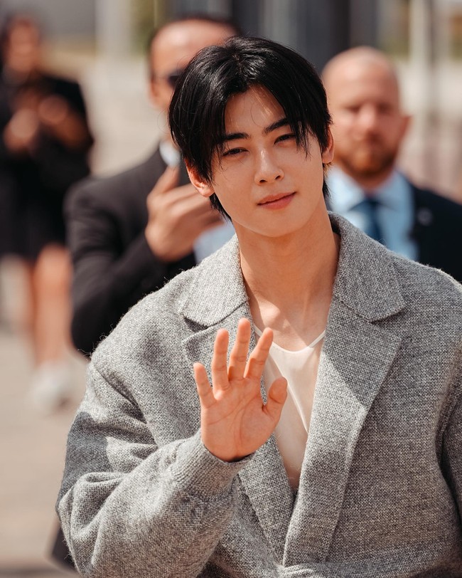 Selama ini aktor Korea yang berparas tampan itu dianggap cocok mengenakan apa saja. Namun gaya berbusananya di Paris Fashion Week tak sesuai ekspektasi netizen Korea. Foto: dok. Instagram @_chaeunwoodaily