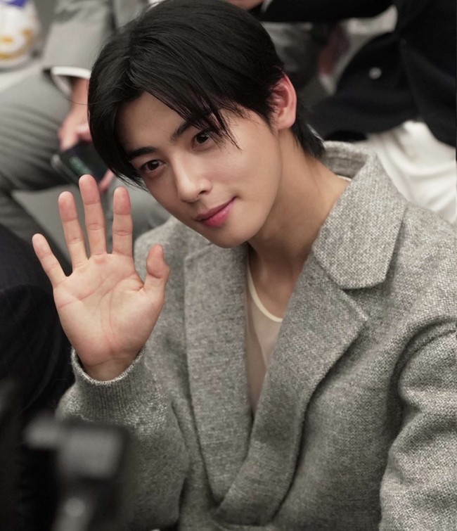 Wah jadi ada pakaian yang bahkan tidak bisa dikenakan Cha Eun Woo, Wajahnya tampan tapi baju Dior itu..., Kenapa bajunya seperti itu? Itu tidak terlalu jelek karena dipakai Cha Eun Woo, tapi tetap saja... komentar netizen Korea di forum online. Foto: dok. Instagram @_chaeunwoodaily