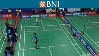 Ghaisan, selaku unggulan pertama dan sebelum ini jadi juara di BNI Sirnas A Jawa Timur 2023, relatif pegang kendali pada pertandingan di hari Senin (26/6) ini. Foto: Rifqi Ardita W/detikcom