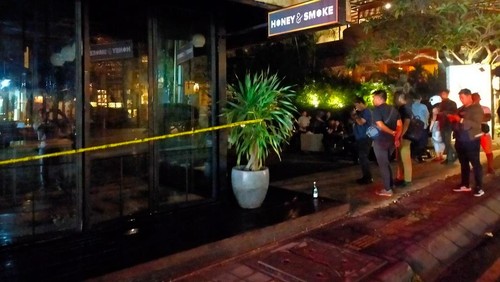 Peristiwa kebakaran menghanguskan restoran Honey & Smoke di Jalan Raya Monkey Forest Ubud, Senin (26/6/2023).