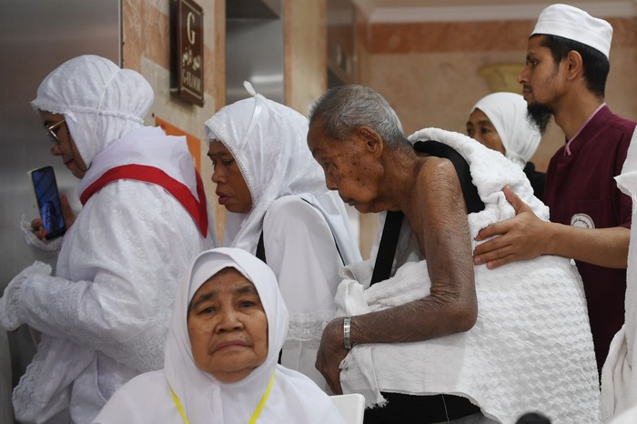 Keberangkatan jemaah haji dari hotel menuju Arafah