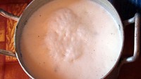 Susu biasanya difermentasi untuk kemudian disajikan sebagai yogurt. Tetapi sajian ayrag di Mongolia menyulap susu kuda menjadi minuman beralkohol yang asam. Foto: Rough Guides