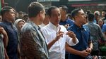 Momen Jokowi Blusukan di Pasar Palmerah