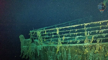 Pemandangan haluan kapal Titanic yang terkenal. Foto: Ocean Gate