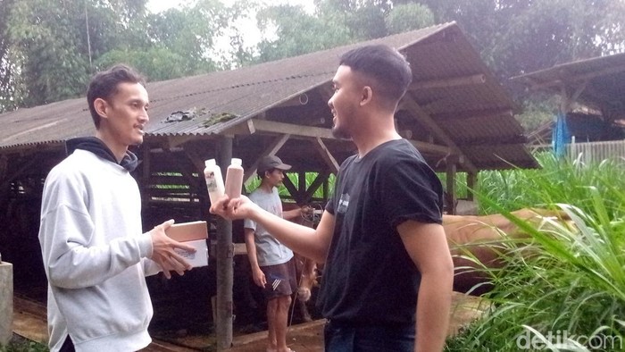 Penjual hewan kurban di Kabupaten Kuningan.