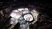 Masjidil Haram bersinar terang saat musim haji. (REUTERS/Mohamed Abd El Ghany)