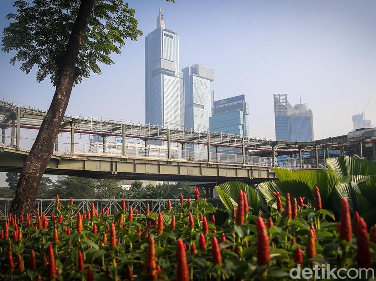 Proyek Jembatan Penghubung LRT-KRL Dukuh Atas Terus Dikebut