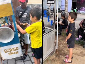 El Barack Jajan Mie Ayam dan Batagor Kaki Lima, Netizen Puji Sikapnya
