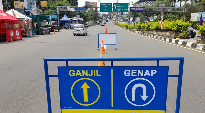 Ganjil Genap di Puncak Bogor (M Sholihin/detikcom)