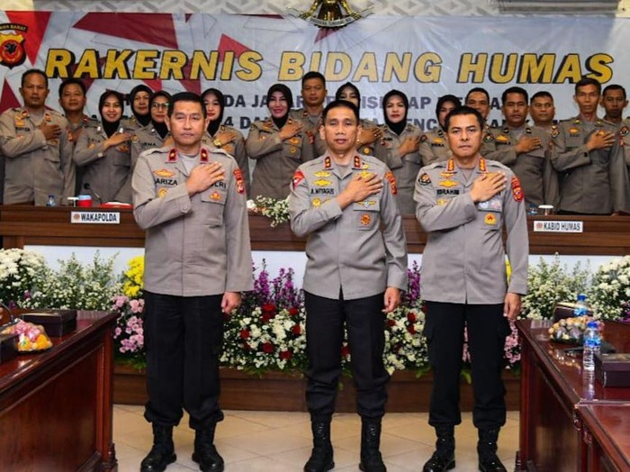 Kapolda Jawa Barat Irjen Akhmad Wiyagus di Rakernis Bid Humas Polda Jabar, Senin (26/6/2023).