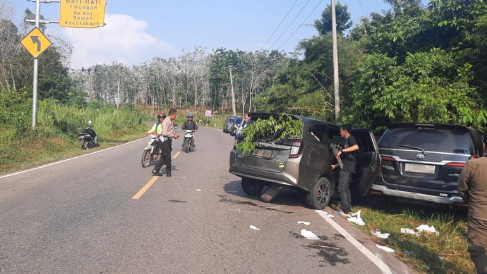 Kasatpol PP Muara Enim kecelakaan hingga mengalami pecah kepala.