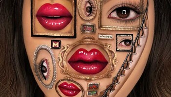 Muka penuh teka-teki. Foto: Mimi Choi via Boredpanda