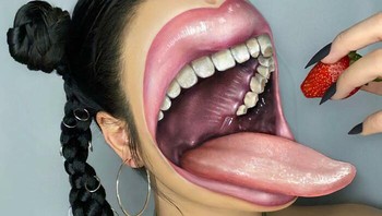 Wajah dipenuhi muka. Foto: Mimi Choi via Boredpanda