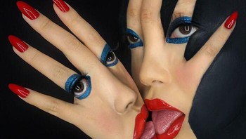 Tangan berwajah. Foto: Mimi Choi via Boredpanda