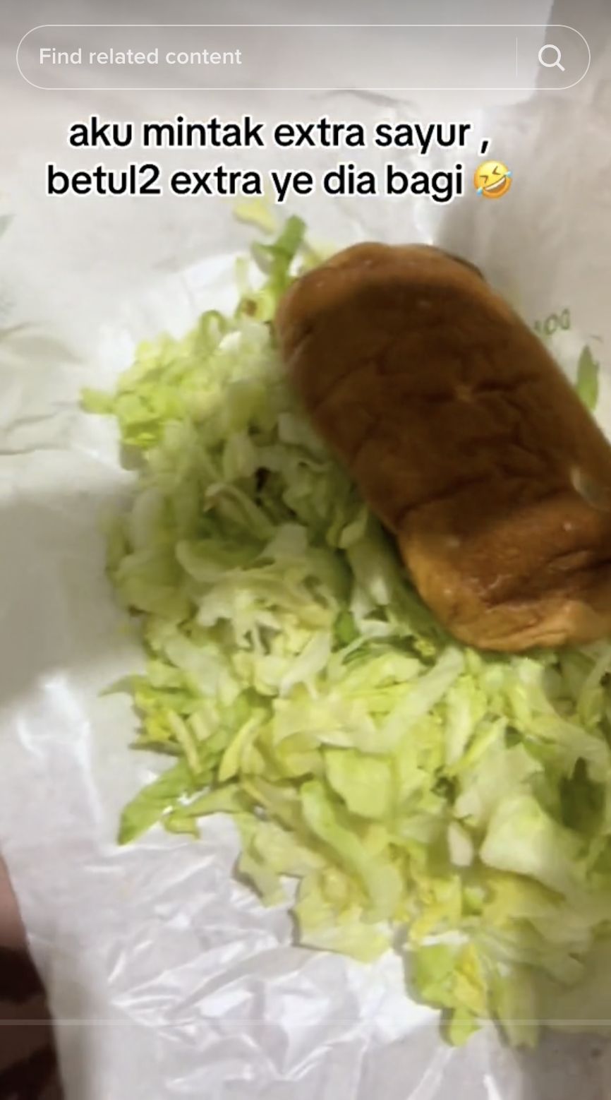 Minta Ekstra Selada Saat Pesan Burger, Tampilan Burgernya Bikin Ngakak