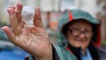 Penampakan Butiran Es yang Guyur Siberia