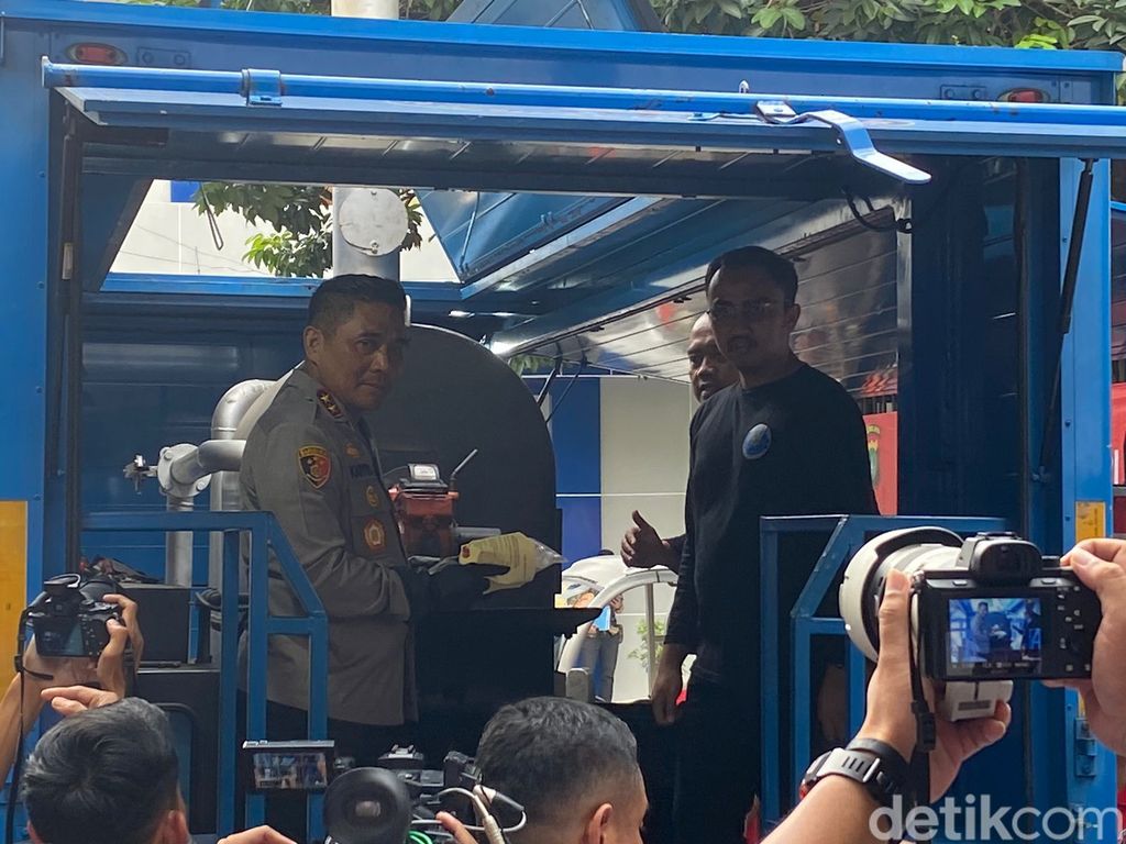 Penyampaian keterangan soal pemberantasan narkoba, Polda Metro Jaya, 27 Juni 2023. (Wildan Noviansah/detikcom)