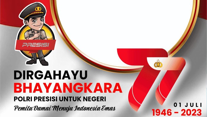 Twibbon HUT ke-77 Bhayangkara 2023