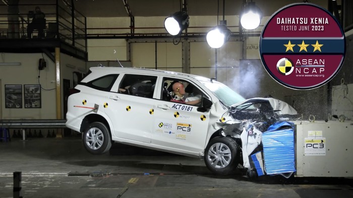 Uji tabrak Daihatsu Xenia 2023 oleh ASEAN NCAP di Malaysia