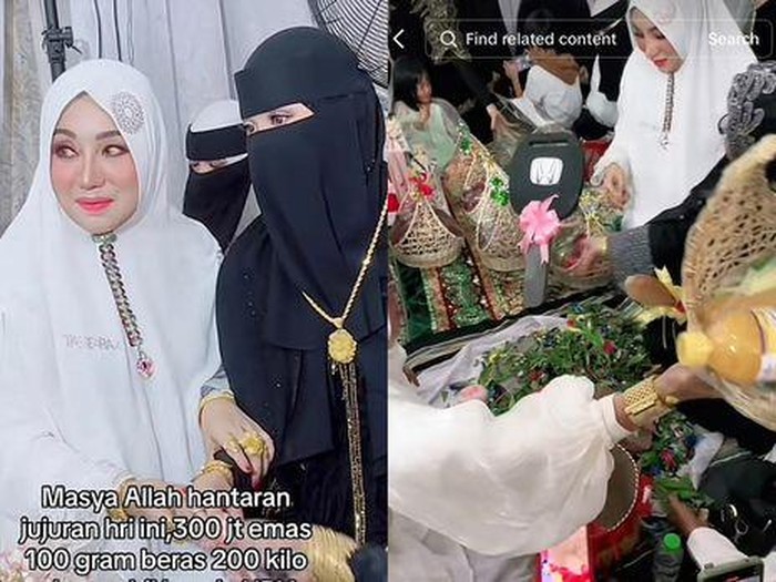 Viral seserahan uang Rp 300 juta, emas 100 gram hingga mobil HRV di Samarinda.