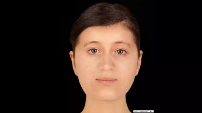 Visualisasi remaja perempuan dari 1.300 tahun lalu.