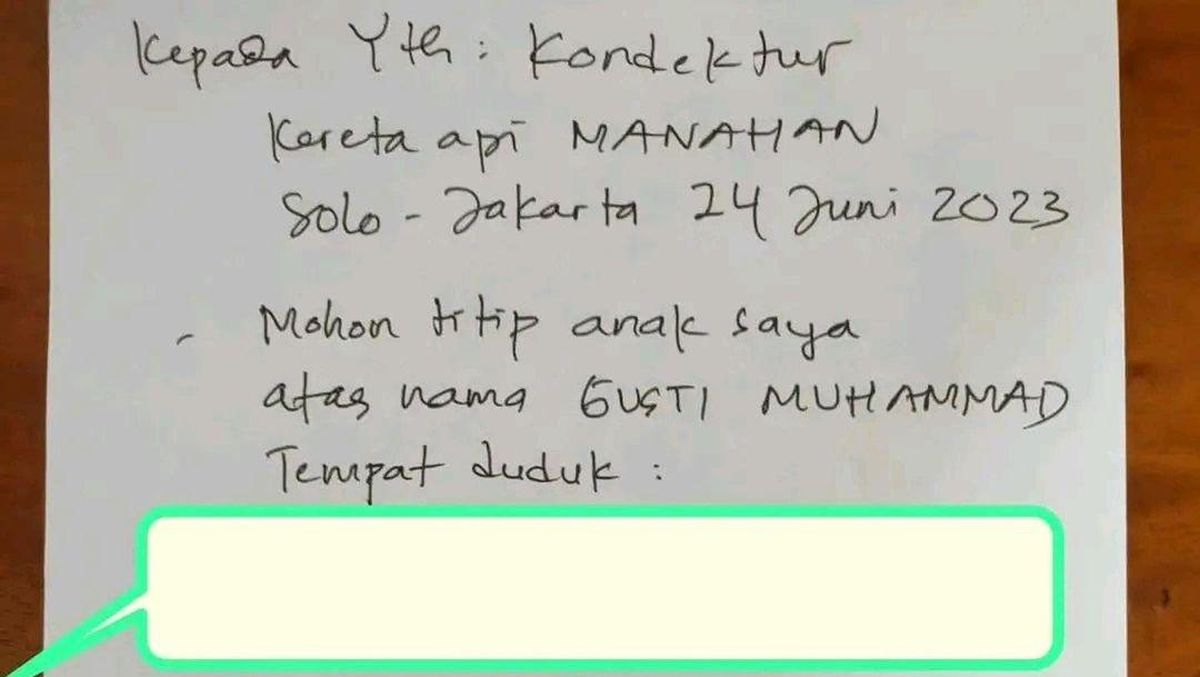 Sepucuk Surat Mama Bawa Penumpang Cilik Menempuh Solo - Jakarta Sendirian