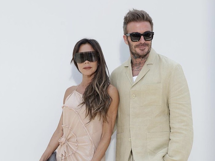David Beckham dan Victoria Beckham di Fashion Show Jacquemus