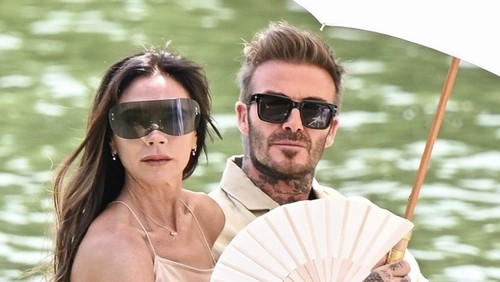 David Beckham dan Victoria Beckham di Fashion Show Jacquemus