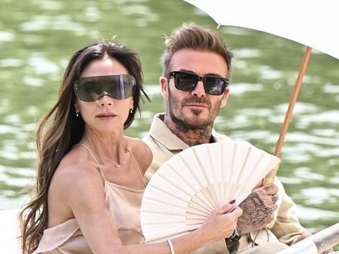David Beckham dan Victoria Beckham di Fashion Show Jacquemus