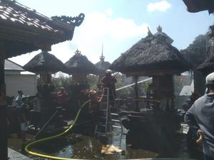 7 Palinggih Merajan Gede di Denpasar Terbakar, Kerugian Rp 350 Juta