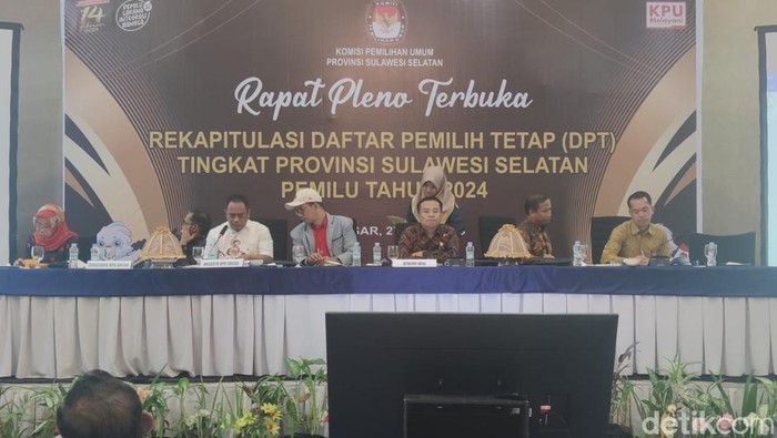 KPU Sulsel menetapkan daftar pemilih tetap untuk Pemilu 2024.