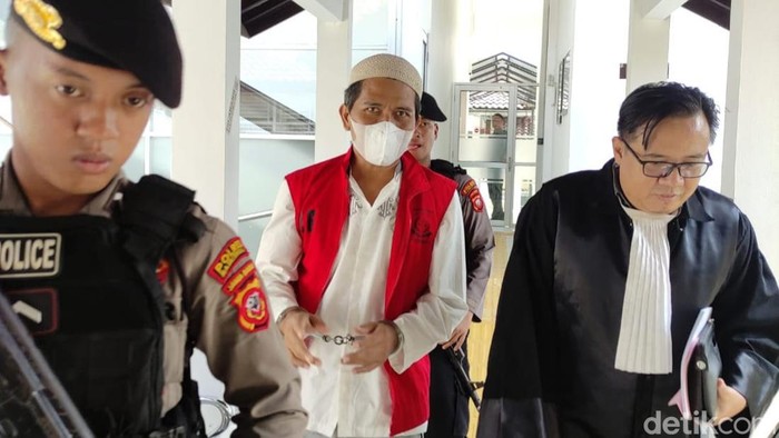 Musa saat menjalani sidang vonis di Pengadilan Negeri Majalengka.