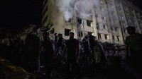 Layanan darurat Ukraina mengatakan bahwa 42 orang terluka dalam serangan yang menghancurkan restoran Ria Pizza yang populer di kota itu.  