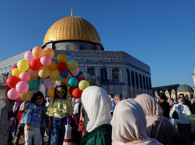 Suasana Perayaan Idul Adha di Kompleks Al Aqsa