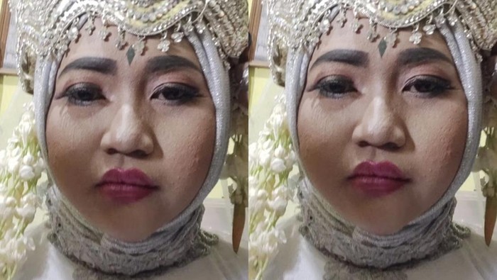 Wanita ini membagikan beberapa foto hasil makeup Rp 25 juta yang sudah ia bayar, ketika hari H pernikahan. Dia kecewa dengan hasil makeupnya yang tidak sesuai dengan ekspetasi.