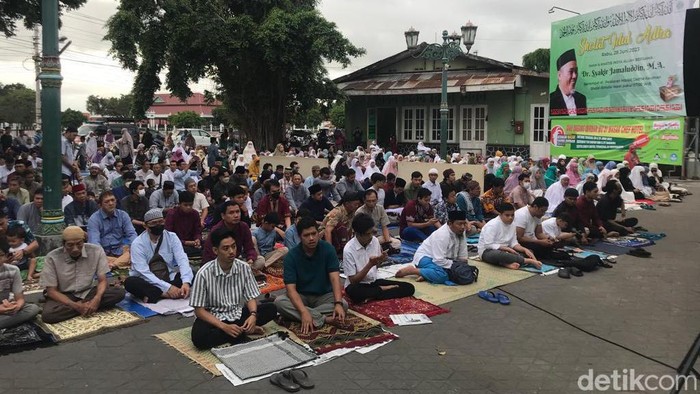 Suasana salat Idul Adha di Masjid Gedhe Jogja.