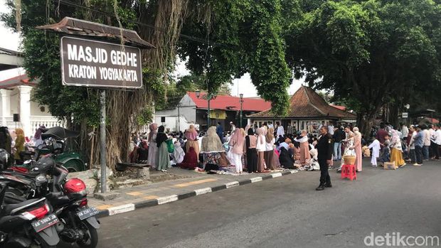 Suasana salat Idul Adha di Masjid Gedhe Jogja.