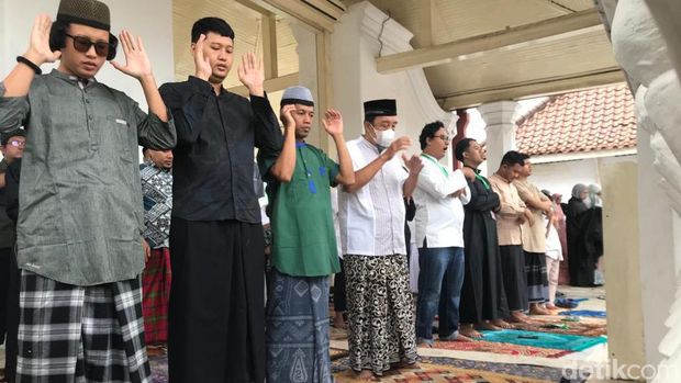 Suasana salat Idul Adha di Masjid Gedhe Jogja.