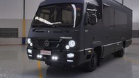 Melihat tampilan luarnya, bus ini memiliki bentuk kepala seperti van-van besar pada umumnya. Sementara bentuk bodi kabin penumpang cenderung mengotak. Tampak depan, van ini dilengkapi dua lampu utama berbentuk bulatan besar dan kecil, ada juga lampu kabut yang jumlahnya cukup banyak, dan kesemuanya sudah berteknologi LED. Foto: Dok. Adiputro