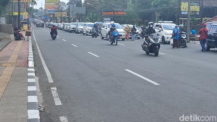Suasana jalur Puncak Bogor. (M Sholihin/detikcom)