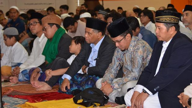 Suasana salat Idul Adha di Qatar.