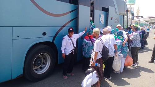 Jemaah haji asal Bali di Mekkah.