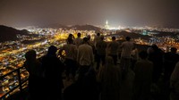 Begini pemandangan dari depan Gua Hira di Jabal Nur.  