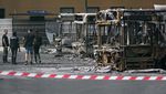 Penampakan Bus-bus Hangus Akibat Kerusuhan di Prancis